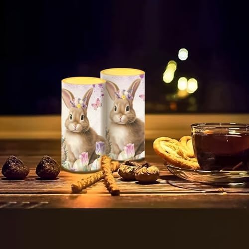 Rabbit Flameless Candles with Remote and Timer LED Candles Flickering Battery Operated Fake Candle for Home Easter Bedroom Living Room Dining Room Table Decor Set of 2 - Image 7