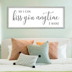 SRSZHIYUE So I Can Kiss You Anytime I Want Sign, 40"×15", White - Image 5