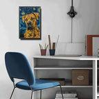 Metal Sign Tin Sign Vintage Wall Art Mastiff Starry Night Mastiff Gentle Mastiff in A Celestial Sky for Home Den and Seasonal Displays Rustproof Aluminum 6×8 Inches with Metal Frame - Image 5