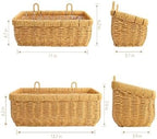 AceList Wall Hanging Basket, Boho Style Hand-Woven Hanging Storage Baskets - Set of 2, Ideal for Boho Room Decor, Kitchen, Garden, and Living Room - Image 3