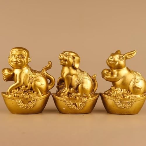 Brass Snake Statues Chinese Feng Shui Zodiac Statue Small Lucky Figurine Animal Sculpture Ornament for Home Office Decor (Snake) - Image 5
