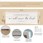 As For Me And My House We Will Serve The Lord Wall Decor White, 32" x 12" - Image 2
