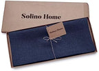 Solino Home 100% Pure Linen Table Runner Navy Extra Long, Fete 14 x 144 in - Image 5