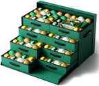 Christmas Ornament Storage Box, Ornament Organizer Storage box with Lids and Adjustable Dividers, Store Up to 128-3" Ornaments, Large Holiday Decor Storage Container with 8 Stackable Trays, Green by Unknown
