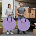 30 Inch Round Storage Bag 2 Pack,Purple Watercolor Solid Color Waterproof Wreath Storage Container with Handles&Zipper Minimalist Style Closet Organizer Bags Garland Box by Unknown