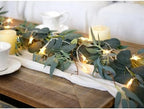 FiveSeasonStuff Eucalyptus and Willow Garlands with 80 LED Star String Lights, 2 Artificial Greenery Vines, Battery-Powered Fairy Lights for Mantels and Wall Displays - Image 4