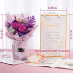 lovenfold Preserved Flowers for Delivery, Purple Rose Bouquets That Last 1-3 Years, Birthday Flowers Gifts for Women Mom Grandma Wife Friends - Image 2