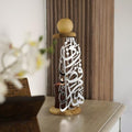Metal Candle Holder Islamic Table Decor Muslim Home Decor Hadha Min Fadli Rabbi Centerpiece Ramadan Decoration Eid Gift Shiny Silver 13.4" | 34 cm by iwaconcept