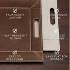 2-in-1 Serving Tray & Placemat | Faux Leather & Reversible - Image 6