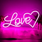 Love Neon Sign Wedding Neon Sign, Neon Heart Light for Wall Decor Engagement Personalized Gifts, Proposal Birthday Party Girls, Valentine's, Anniversary, Room Bathroom Decoration Gift by mllusxg
