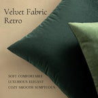 MIULEE 24x24 Inch Pack of 2 Euro Velvet Throw Pillow Covers Army Green - Image 5