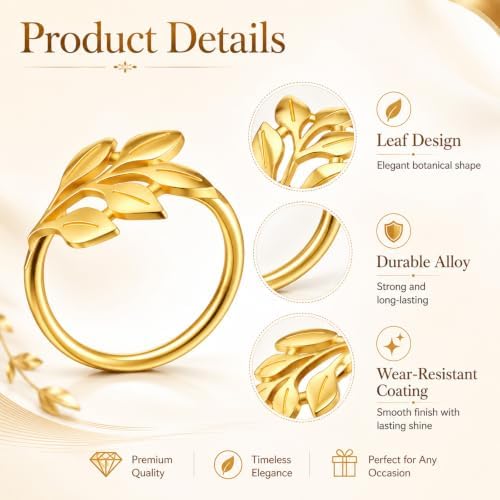80 Pcs Gold Leaf Napkin Rings Metal Napkin Ring Holder Buckles - Image 6