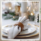 Zhehao 100 Pcs Wood Napkin Rings Bulk Acacia Napkin Buckles for Table Decor - Image 5
