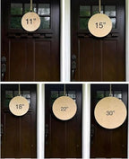 Wood front door sign Wood sign Home decor Welcome sign Sign for front door House warming gift Wedding gift (Black/White spots-DS012(A10) S003, 22" Width) - Image 3