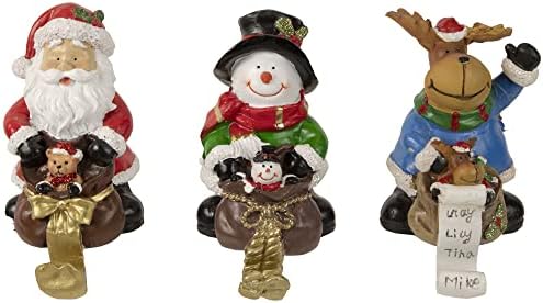 Santa, Snowman and Reindeer Christmas Stocking Holders - 5.25" - Set of 3 - Image 2