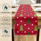 Winter Table Runners | Christmas Tree Design | Seasonal Table Decorations | Home Kitchen Decor | Made in The USA | Stain Resistant | 14" x 90" Long - Image 3