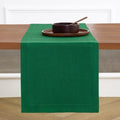 Solino Home 100% Pure Linen Table Runner Christmas Green, Fete 14 x 132 in by SolinoHome