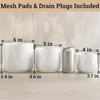 Ceramic Pots for Plants Set of 3, 6, 5, 4 Inch Diameter with Drainage Holes - Image 6