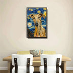 Metal Sign Vintage Tin Sign Greyhound Starry Night Hound Swift Greyhound in Night for Home Race Track and Seasonal Celebrations Rustproof Aluminum 6×8 Inches with Metal Frame - Image 4
