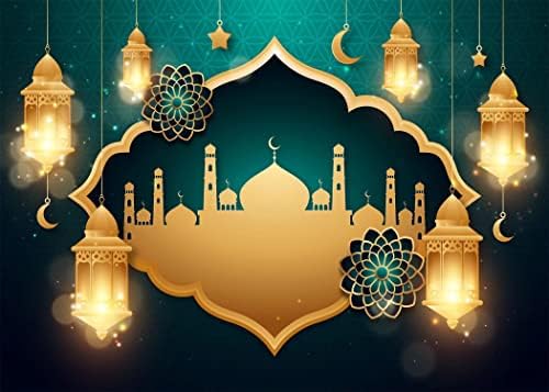 Fabric 9x6ft Eid Mubarak Backdrop Ramadan Party Backdrop Ramadan Kareem Arabian Nights Photography Background Muslim Ramadan Decorations for Home Islamic Festival Banner Photo Booth Props by Loccor