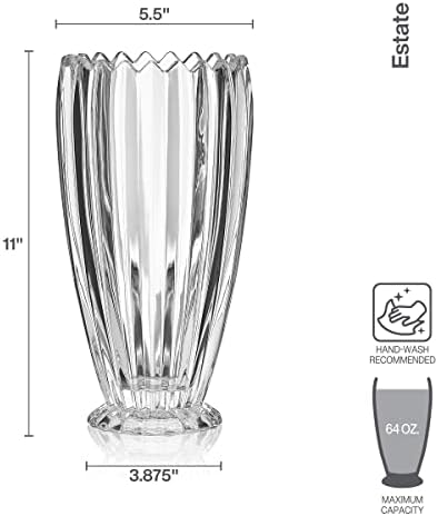 Mikasa Estate Crystal Vase, 11 Inch Footed Bowl (Pack of 4) - Image 3