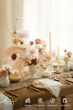 Ling's moment Artificial Wedding Flowers Combo, Beige & Sepia, Deluxe - Image 2