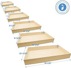 Unfinished Wood Nesting Trays, 5 Sets of 6 Wooden Crafting Trays, for Serving, Organizing, DIY Décor, and Play Tray, by Woodpeckers - Image 2