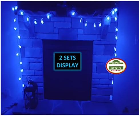 Ramadan Lights [8 Pack] Ramadan Mubarak Wall Decoration Ramadan Favors Ramadan DIY Eid Decor (8 Blue Lights) - Image 6