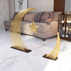 Ramadan Crescent Moon Decor Islamic Home Decoration for Eid Muslim Gifts (Matte Gold, 33x24.4 inches | 84x62 cm) - Image 5