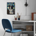 Metal Sign Vintage Tin Sign Border Collie Starry Night Collie Intelligent Collie in Night for Home Farm and Seasonal Displays Waterproof Aluminum 8×12 Inches with Metal Frame - Image 5