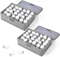 2 Pcs Light Bulb Organizer Storage Box Ornament Storage with 30 Dividers Foldable Bulbs Organizer with Lid Sturdy PP Board Fits Various Standard Dustproof Fabric Case for Home Vbs (Grey) by Acellegic