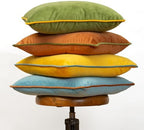 Warm Jewel Tone Soft Velvet Decorative Throw Pillow Covers, 4 Pack, 18x18 Inch Rust Mustard Yellow Green Blue Accent Pillow Covers - Image 5