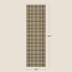 JTJ Easy Jute Kitchen Runner Rug 2'6" x 8', Sage Green & Beige Plaid - Image 2