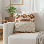 TreeWool 100% Cotton Woven Throw Pillow Cover (Pack of 1, 18" x 18", Kaavi) - Image 3