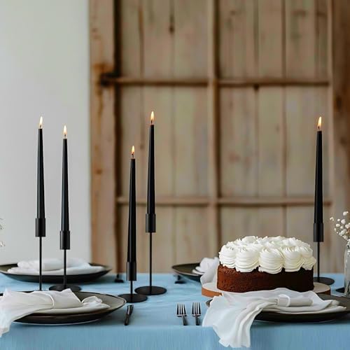 Black Candlestick Holders Bulk, Taper Candle Holders 27Pc, 3 Heights - Image 6