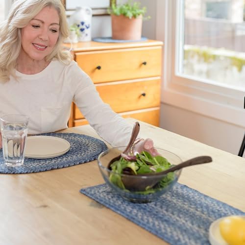 Homespice Denim Braided Table Runner Ideal as Dining Runner, Rect 11x36 by Homespice