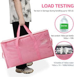 Moving Bags Heavy Duty Extra Large, Moving Boxes, Moving Supplies Essentials,Storage Bins with Lids, Plastic Packing Totes, Storage Bags for Clothes with Handles & Zippers(Pink, 6 Pack) - Image 6
