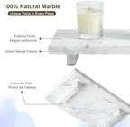Natural Marble Tray Pedestal Stand – Soap & Jewelry Riser for Bathroom Counter, Kitchen Sink, Vanity Organizer, Decorative Stone Catchall for Perfume, Candles - Image 3