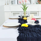12 Pack Navy Blue Cheesecloth Table Runner 23 x 120 Inch 10Ft - Image 5
