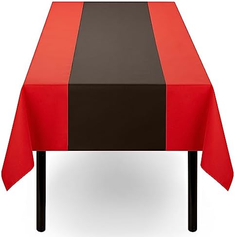 Disposable Table Runner for Dining Table, 16" 20-Pack Linen-Like Brown Paper Table Runners for Party, Wedding Or Event - Image 3