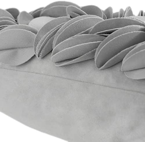 KINGROSE 3D Handmade Accent Pillow Cover Personalized Throw Pillow Cases Decorative Cushion Covers Home Decor for Girls Women Bedroom Couch Chair 12 x 20 Inches Light Grey - Image 5