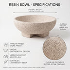 Decorative Bowl for Coffee Table, Modern Round Resin Centerpiece Bowl - Image 2