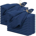 Pesonlook 60 Pcs Navy Blue Cotton Cloth Napkins with Fringe, 16x16 Inch by Pesonlook