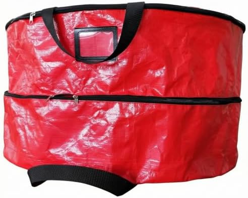 Guarding PE Wreath Storage Bag | Zippered Closure, Cylindrical Wreath Storage Bag, 36inch 90x38cm by Unknown
