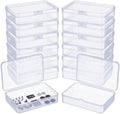LJY 12 Clear Rectangular Plastic Boxes, 4.5 x 3.3 x 1.1 in for Watch Parts by LJY
