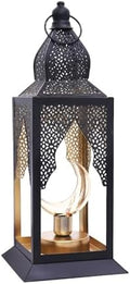 Ramadan Lantern Light for Home Decor, Eid Mubarak Ramadan Decorations, Moroccan Style Crescent Moon Metal Hollow Out Lamp for Tabletop Mantel Wall (Moon) by CrazyNight