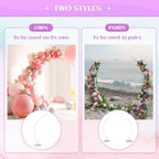 Metal Open Arch Backdrop Stand,Set of 2 White Curved Arch Backdrop Stand Half Moon Wedding Arches for Ceremony,Birthday,Anniversary,Baby Shower,Floral Stand,Ramadan Decoration(6.7FT & 5.8FT) - Image 6