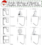 Christmas Stocking Holders for Mantel Set of 4, Non-Slip Adjustable Mantle Stocking Holders, Snowflake Snowman Reindeer Pine Tree Fireplace Stocking Hangers Set for Party Christmas Decorations - Image 6