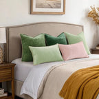 decorUhome Soft Chenille Throw Pillow Covers 24x24 Set of 2 Sage Green - Image 6