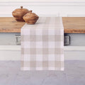 Solino Home 100% Linen Table Runner, 14 x 144 in, Natural and White Check by SolinoHome